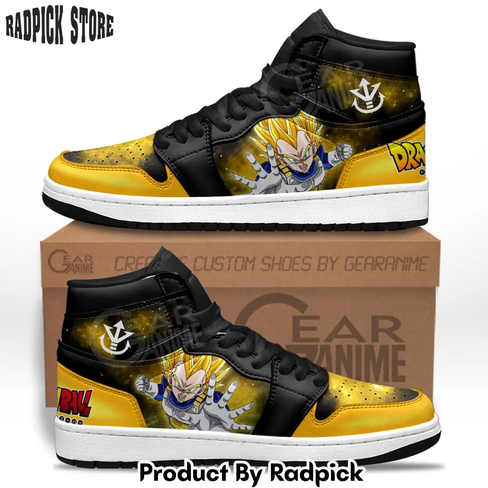 Vegeta super saiyan air jordan high top sneakers anime mv06  rp0355978